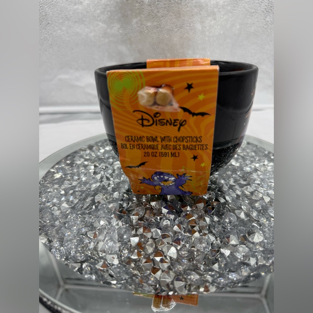Disney Stitch Halloween Ceramic Ramen Bowl comes with chopsticks